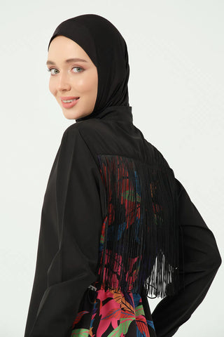 Fringed Back Modest Swimsuit