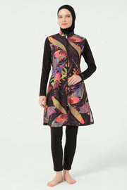 Fauna Pattern Modest Swimsuit
