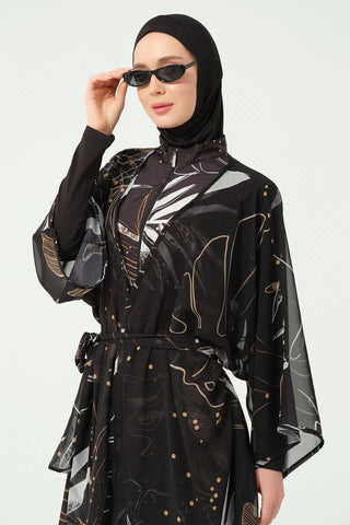 Goldea Belted Chiffon Pareo