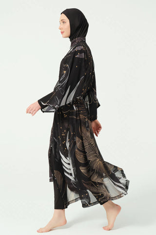 Goldea Belted Chiffon Pareo