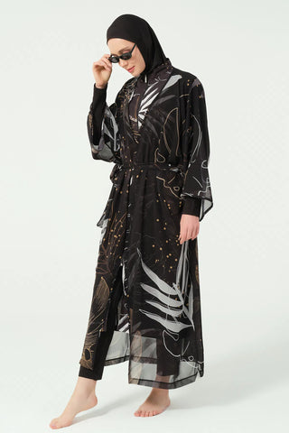 Goldea Belted Chiffon Pareo