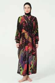 Fauna Belted Chiffon Pareo