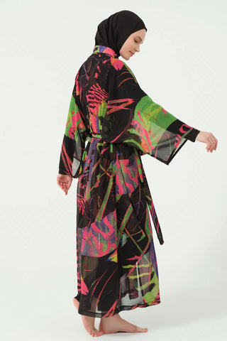 Fauna Belted Chiffon Pareo