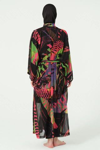 Fauna Belted Chiffon Pareo