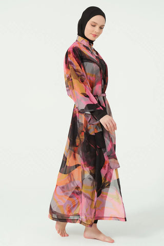 Peta Belted Chiffon Pareo