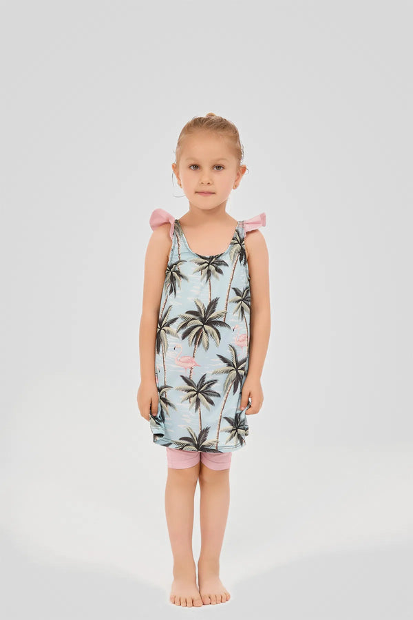 Adal Patterned Strapped Modest Swimsuit – Kids