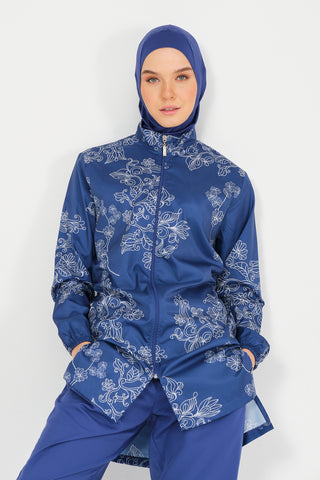 Embroidered Pattern Modest Swimsuit