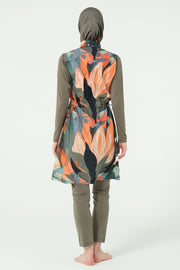 Nature Pattern Modest Swimsuit