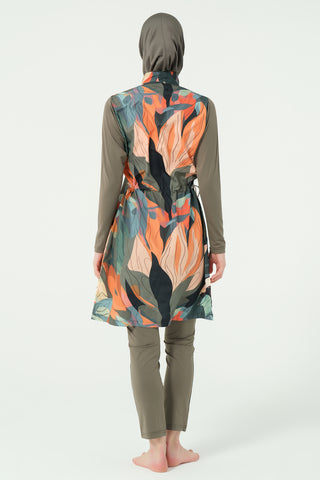 Nature Pattern Modest Swimsuit