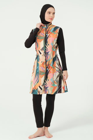 Nature Pattern Modest Swimsuit