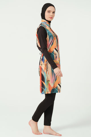 Nature Pattern Modest Swimsuit