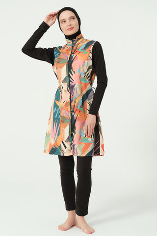 Nature Pattern Modest Swimsuit