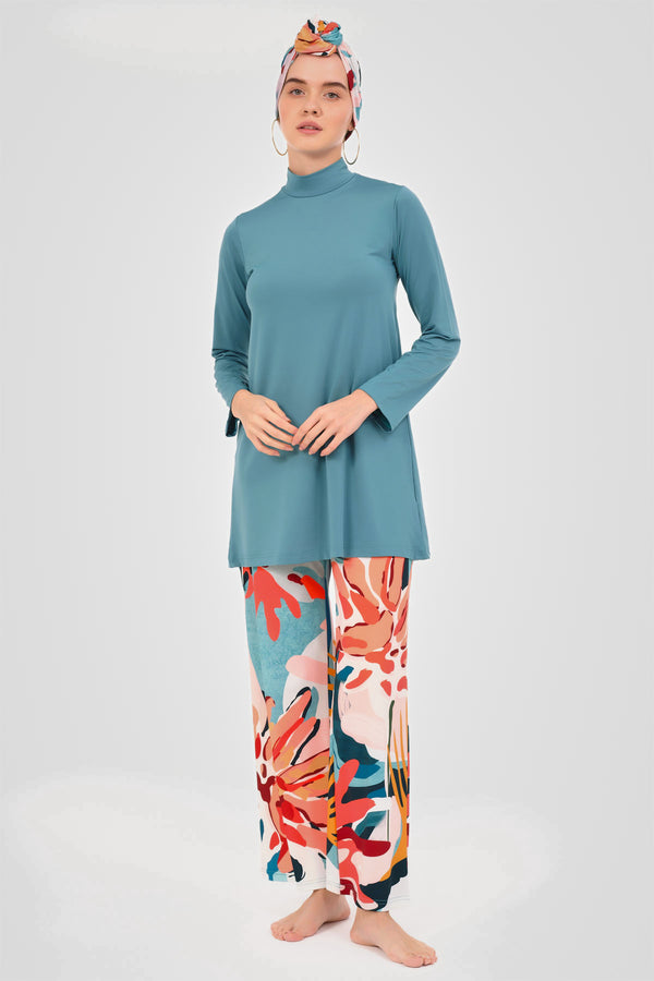 Manolo Patterned Modest Swimsuit