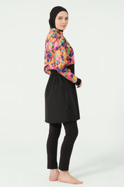 Thumbhole Crop-Style Modest Swimsuit