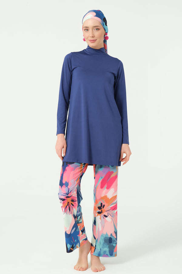 Manolya Patterned Modest Swimsuit