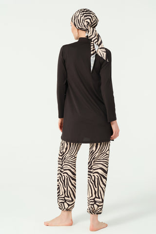 Natura Patterned Modest Swimsuit