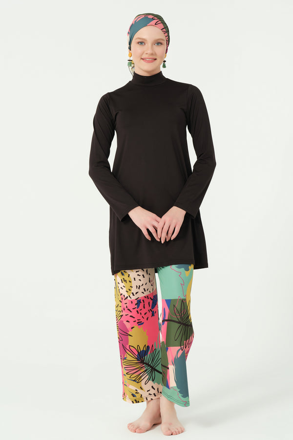 Florin Patterned Modest Swimsuit