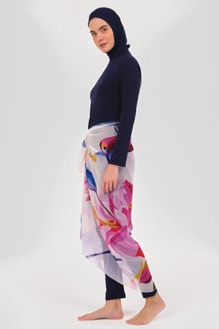 Bougainvillea Patterned Skirt Pareo